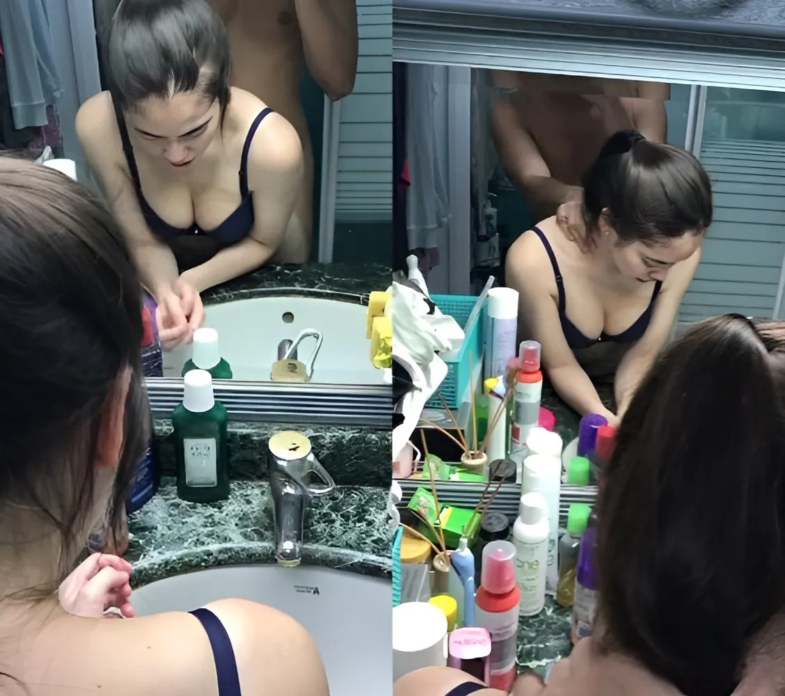 健身运动员在化妆时发现了小狗